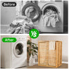 Bamboo Laundry Basket With Lid - Foldable Laundry Basket With 2 Sections Of Removable Lined Pockets For Bathroom, Bedroom And Laundry